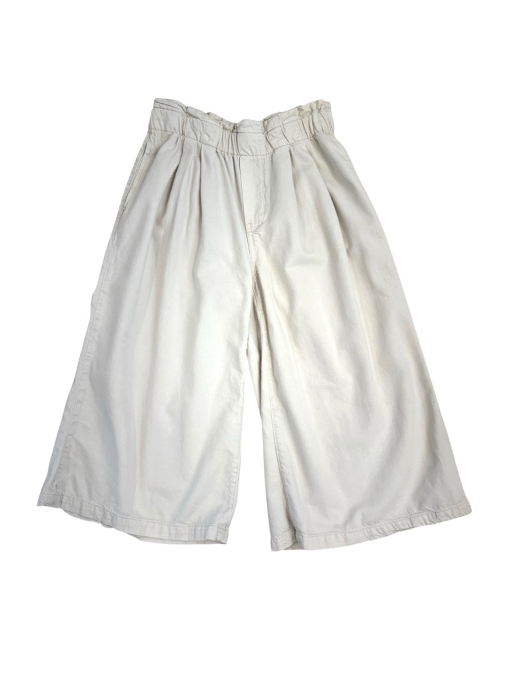 Anthropologie Pilcro Cream High-Rise Cropped Paperbag Jeans Pants Sz S Petite - Picture 3 of 10